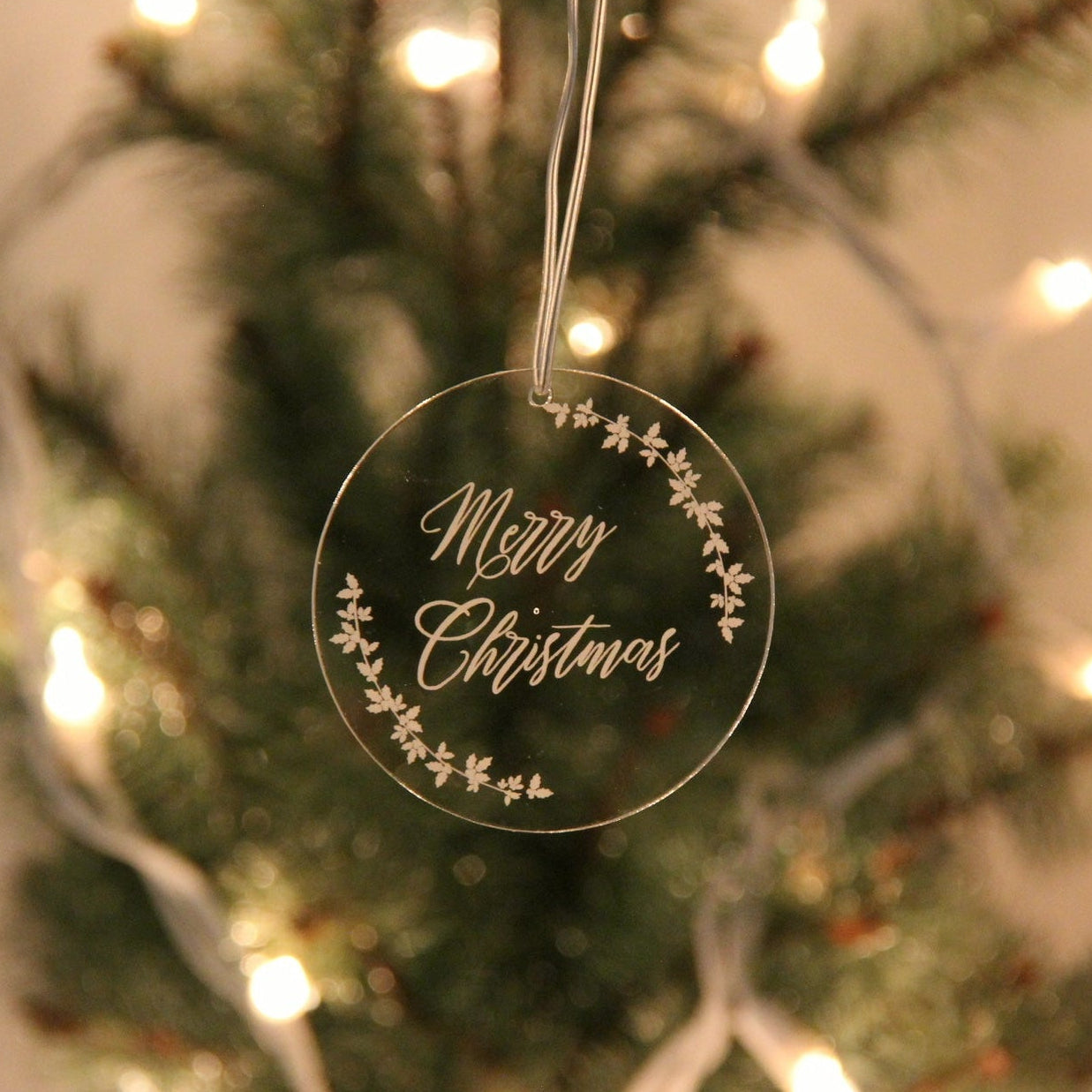 Elegant Style “Merry Christmas” Ornament