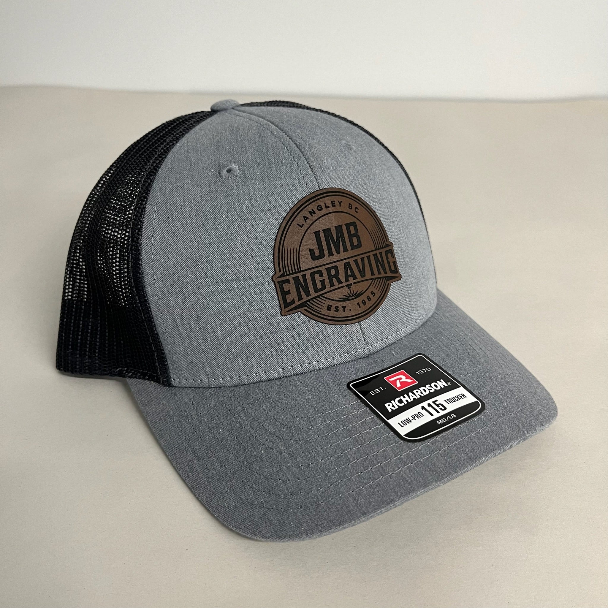 Richardson RC 115 Low Pro Trucker Hat & Custom Engraved Leather